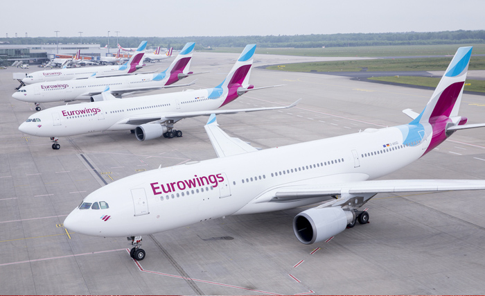 Eurowings redukuje 300 etatów i swoją flotę